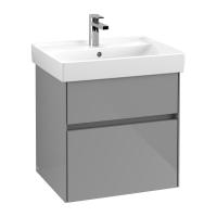 Тумба под раковину Villeroy & Boch Collaro 554х444 мм C00800FP серый глянцевый