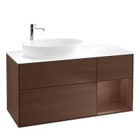 Тумба под раковину Villeroy & Boch Finion 1200х501 мм F931GNGN орех/орех