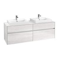 Тумба под раковину Villeroy & Boch Collaro 1600х500 мм C02400E8 белое дерево