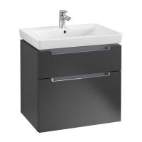 Тумба под раковину Villeroy & Boch Subway 2.0 637х454 мм A91010PD лак чёрный матовый