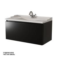 Тумба под раковину Caprigo Ponza-A 90 900х469 мм гладкий фасад 13513 F В042 чёрный алюминий