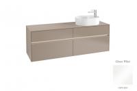 Тумба под раковину Villeroy & Boch Collaro 1600х500 мм с подсветкой C067L0DH белый глянцевый