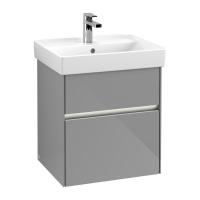 Тумба под раковину Villeroy & Boch Collaro 510х414 мм с подсветкой C007L0FP серый глянцевый