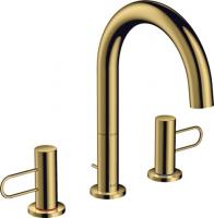 Смеситель для раковины Axor Uno на 3 отверстия 160 ComfortZone 38054990 золото полированное