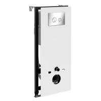 Инсталляция для унитаза WasserKraft Abens 20TLT.010.ME.WH.BN01 белое стекло/никель
