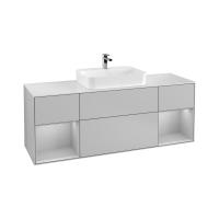 Тумба под раковину Villeroy & Boch Finion 1600х501 мм F451GJGJ светло-серый/светло-серый