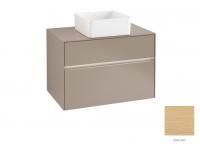 Тумба под раковину Villeroy & Boch Collaro 800х500 мм с подсветкой C037L0VJ северный дуб