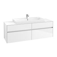 Тумба под раковину Villeroy & Boch Collaro 1600х500 мм C03100DH белый глянцевый