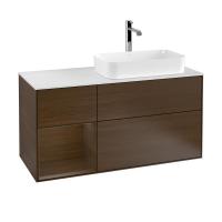 Тумба под раковину Villeroy & Boch Finion 1200х501 мм F271GNGN орехй/орех