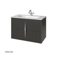Тумба под раковину Caprigo Novara 85 818х452 мм (2 ящика) 35912 SF-019 графит