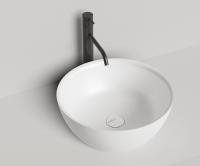 Раковина накладная Salini Alda 02 Ø425 мм S-Stone 1102210M белый матовый