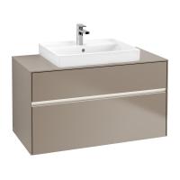 Тумба под раковину Villeroy & Boch Collaro 1000х500 мм с подсветкой C019L0VG трюфель серый