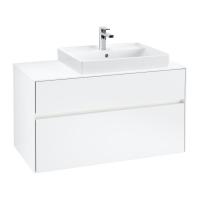 Тумба под раковину Villeroy & Boch Collaro 1000х500 мм с подсветкой C018L0MS белый матовый