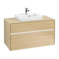 Тумба под раковину Villeroy & Boch Collaro 1000х500 мм с подсветкой C016L0VJ северный дуб