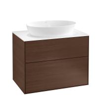 Тумба под раковину Villeroy & Boch Finion 800х501 мм F99100GN орех/белый