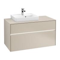 Тумба под раковину Villeroy & Boch Collaro 1000х500 мм с подсветкой C014L0VK мягкий серый