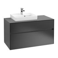 Тумба под раковину Villeroy & Boch Collaro 1000х500 мм C01400PD чёрный матовый