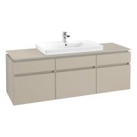 Тумба под раковину Villeroy & Boch Legato 1600х500 мм с подсветкой B701L0VK мягкий серый