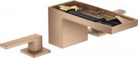 Смеситель для раковины Axor MyEdition на 3 отверстия (без панели) 47052310 золото красное шлифованное