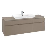 Тумба под раковину Villeroy & Boch Legato 1600х500 мм с подсветкой B701L0VG трюфель серый