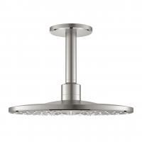 Верхний душ Grohe Rainshower SmartActive 310 (потолочный кронштейн 142 мм, 2 режима струи) 26 477 DC0 суперсталь