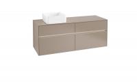 Тумба под раковину Villeroy & Boch Collaro 1400х500 мм с подсветкой C046L0VG трюфель серый