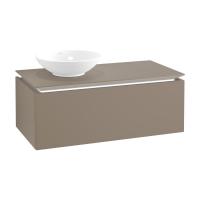 Тумба под раковину Villeroy & Boch Legato 1000х500 мм с подсветкой B605L0VG трюфель серый