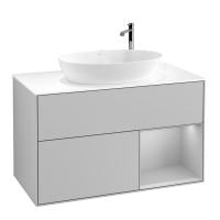Тумба под раковину Villeroy & Boch Finion 1000х501 мм F901GJGJ светло-серый/светло-серый
