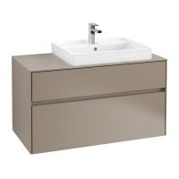 Тумба под раковину Villeroy & Boch Collaro 1000х500 мм C01800VG трюфель серый
