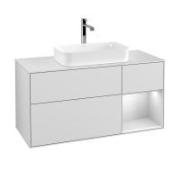 Тумба под раковину Villeroy & Boch Finion 1200х501 мм F301GFGF белый глянцевый/белый глянцевый