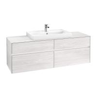 Тумба под раковину Villeroy & Boch Collaro 1600х500 мм с подсветкой C028L0E8 белое дерево