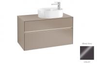 Тумба под раковину Villeroy & Boch Collaro 1000х500 мм с подсветкой C056L0FP серый глянцевый