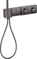 Термостат Axor Edge Select (внешняя часть для 2 потребителей) 46700330 полированный чёрный хром