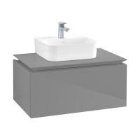 Тумба под раковину Villeroy & Boch Legato 800х500 мм B73300FP серый глянцевый