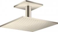 Верхний душ Axor ShowerSolutions 300 2jet с потолочным подсоединением 35320820 шлифованный никель