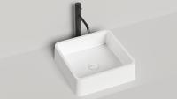 Раковина накладная Salini Gloria 02 415x415 мм S-Stone 1102202M белый матовый