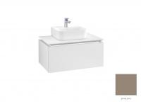 Тумба под раковину Villeroy & Boch Legato 800х500 мм с подсветкой B733L0VG трюфель серый