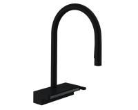 Смеситель для кухни Hansgrohe Aquno Select M81 ComfortZone 170 выдвижной излив 73831670 чёрный матовый