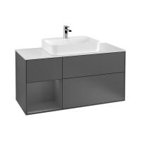 Тумба под раковину Villeroy & Boch Finion 1200х501 мм F411GKGK матовый антрацит/матовый антрацит