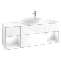 Тумба под раковину Villeroy & Boch Finion 1600х501 мм F981GFGF белый глянцевый/белый глянцевый