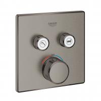 Термостат Grohe Grohtherm SmartControl (внешняя часть для 2 потребителей) 29 124 AL0 тёмный графит матовый