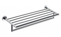 Полка для полотенец с вешалкой Bemeta Omega 655 мм 104205072 хром