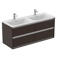 Тумба под раковину Ideal Standard Connect Air 1200x440 мм E0822VY тёмно-коричневый матовый/белый матовый
