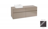 Тумба под раковину Villeroy & Boch Collaro 1400х500 мм C04600FP серый глянцевый