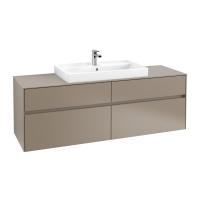 Тумба под раковину Villeroy & Boch Collaro 1600х500 мм C02800VG трюфель серый