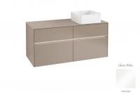 Тумба под раковину Villeroy & Boch Collaro 1200х500 мм с подсветкой C043L0DH белый глянцевый