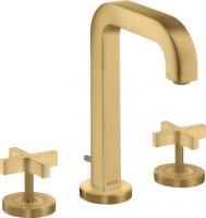 Смеситель для раковины Axor Citterio на 3 отверстия 39133250 шлифованное золото