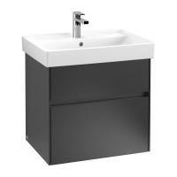 Тумба под раковину Villeroy & Boch Collaro 604х444 мм C00900PD чёрный матовый