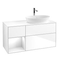 Тумба под раковину Villeroy & Boch Finion 1200х501 мм F801GFGF белый глянцевый/белый глянцевый