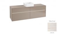 Тумба под раковину Villeroy & Boch Collaro 1600х500 мм с подсветкой C049L0E8 белое дерево